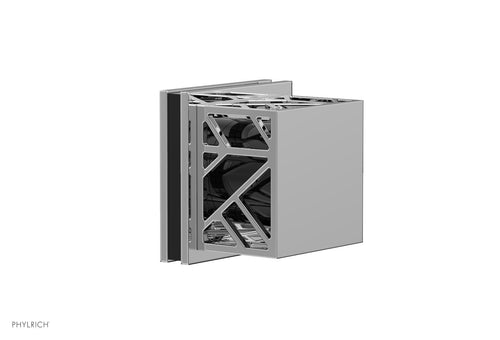 Phylrich JOLIE Volume Control/Diverter Trim - Square Handle with "Black" Accents 222-36