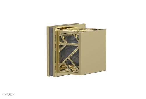 Phylrich JOLIE Volume Control/Diverter Trim - Square Handle with "Grey" Accents 222-36