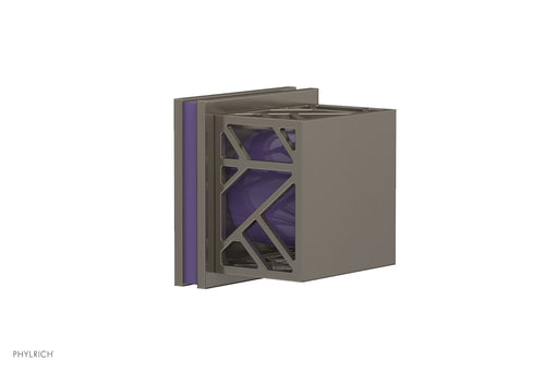 Phylrich JOLIE Volume Control/Diverter Trim - Square Handle with "Purple" Accents 222-36