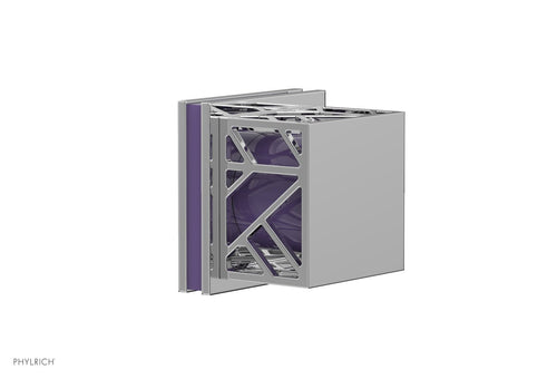 Phylrich JOLIE Volume Control/Diverter Trim - Square Handle with "Purple" Accents 222-36