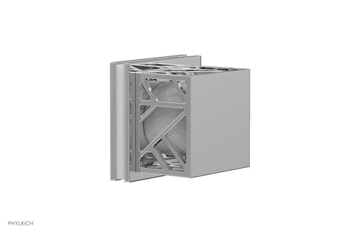 Phylrich JOLIE Volume Control/Diverter Trim - Square Handle with "White" Accents 222-36