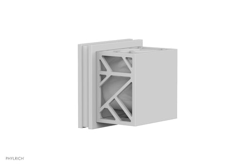 Phylrich JOLIE Volume Control/Diverter Trim - Square Handle with "White" Accents 222-36