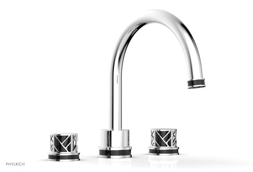 Phylrich JOLIE Deck Tub Set - Round Handles with "Black" Accents 222-40