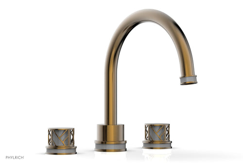 Phylrich JOLIE Deck Tub Set - Round Handles with "Grey" Accents 222-40