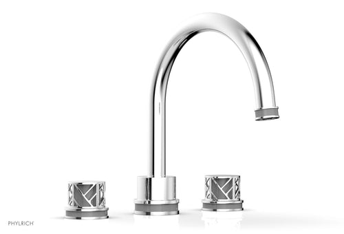 Phylrich JOLIE Deck Tub Set - Round Handles with "Grey" Accents 222-40
