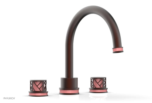 Phylrich JOLIE Deck Tub Set - Round Handles with "Pink" Accents 222-40