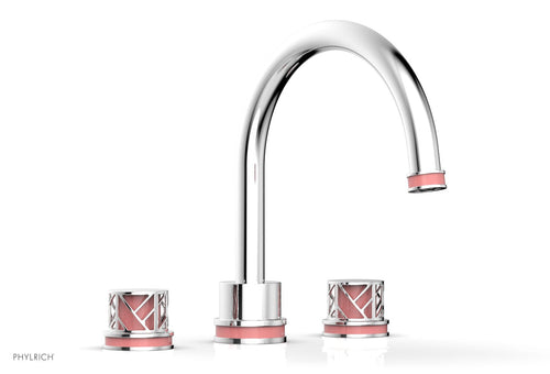 Phylrich JOLIE Deck Tub Set - Round Handles with "Pink" Accents 222-40