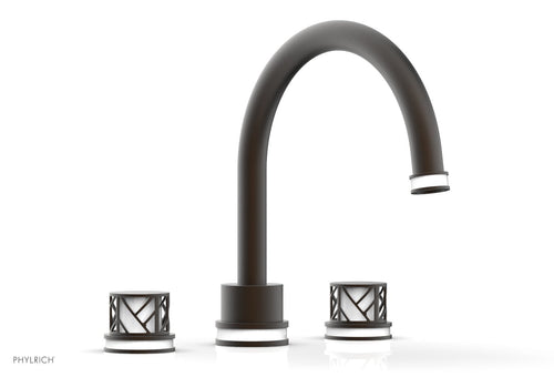 Phylrich JOLIE Deck Tub Set - Round Handles with "White" Accents 222-40