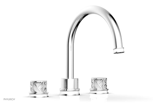 Phylrich JOLIE Deck Tub Set - Round Handles with "White" Accents 222-40
