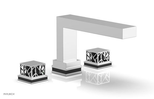 Phylrich JOLIE Deck Tub Set - Square Handles with "Black" Accents 222-41