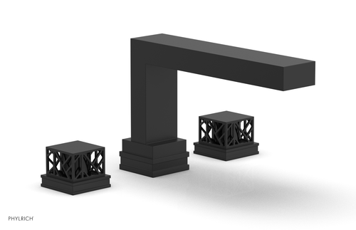 Phylrich JOLIE Deck Tub Set - Square Handles with "Black" Accents 222-41