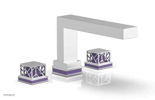 Phylrich JOLIE Deck Tub Set - Square Handles with "Purple" Accents 222-41