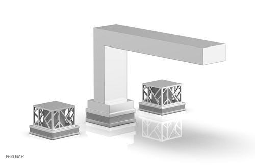 Phylrich JOLIE Deck Tub Set - Square Handles with "Grey" Accents 222-41