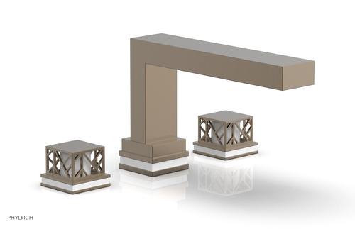 Phylrich JOLIE Deck Tub Set - Square Handles with "White" Accents 222-41