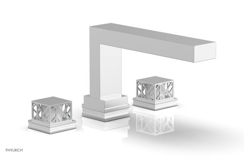 Phylrich JOLIE Deck Tub Set - Square Handles with "White" Accents 222-41