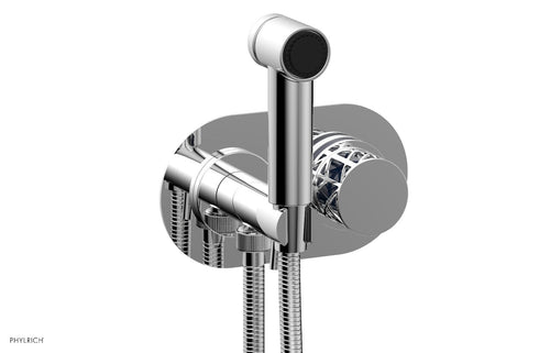 Phylrich JOLIE Wall Mounted Bidet, Round Handle with "Navy Blue" Accents 222-64