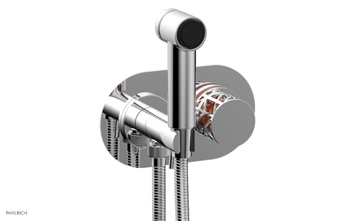 Phylrich JOLIE Wall Mounted Bidet, Round Handle with "Orange" Accents 222-64