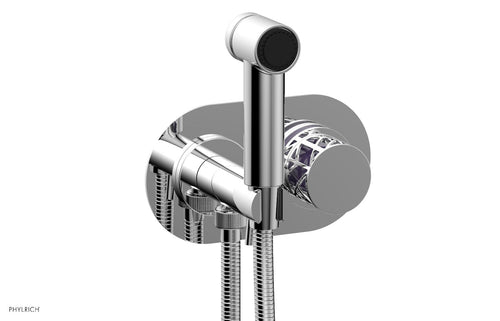 Phylrich JOLIE Wall Mounted Bidet, Round Handle with "Purple" Accents 222-64