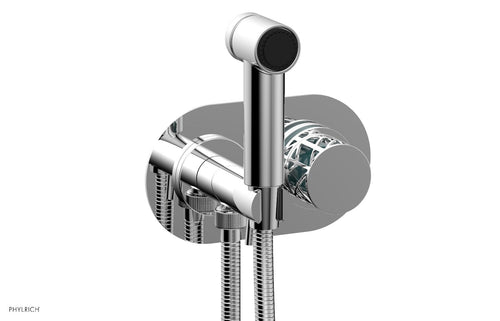 Phylrich JOLIE Wall Mounted Bidet, Round Handle with "Turquoise" Accents 222-64