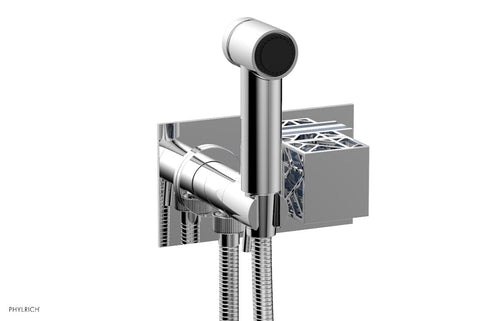 Phylrich JOLIE Wall Mounted Bidet, Square Handle with "Light Blue" Accents 222-65