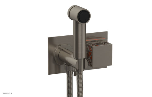 Phylrich JOLIE Wall Mounted Bidet, Square Handle with "Orange" Accents 222-65