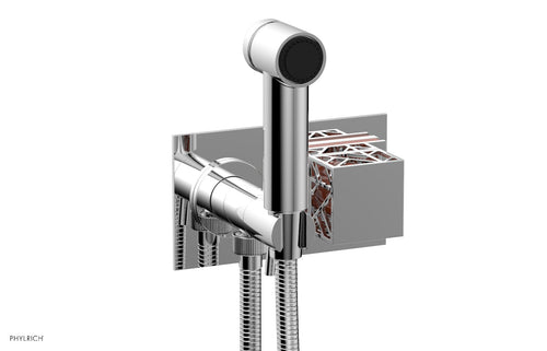 Phylrich JOLIE Wall Mounted Bidet, Square Handle with "Orange" Accents 222-65