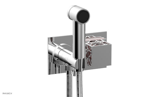 Phylrich JOLIE Wall Mounted Bidet, Square Handle with "Pink" Accents 222-65