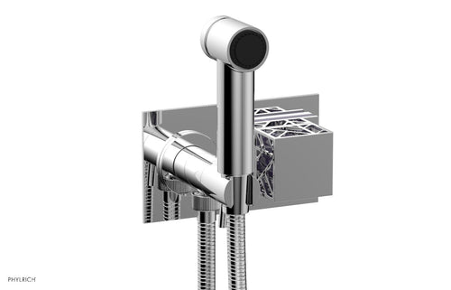 Phylrich JOLIE Wall Mounted Bidet, Square Handle with "Purple" Accents 222-65