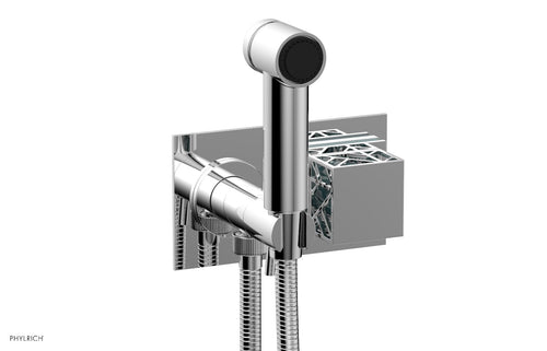 Phylrich JOLIE Wall Mounted Bidet, Square Handle with "Turquoise" Accents 222-65