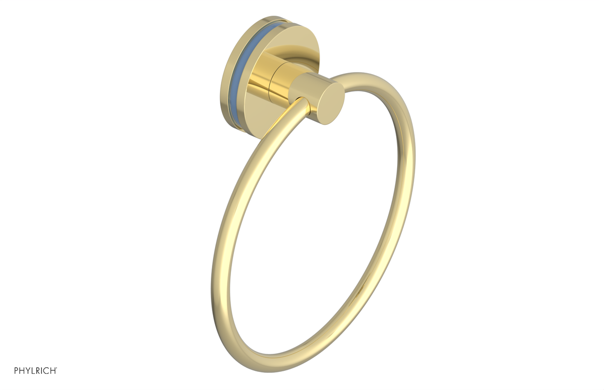 JOLIE - Towel Ring with 'Light Blue" Accents 222-75