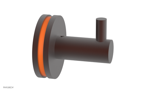 Phylrich JOLIE - Robe Hook with "Orange" Accents 222-76