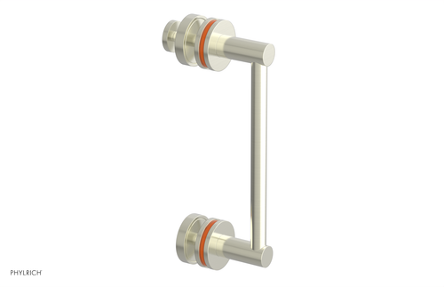 Phylrich JOLIE - 8" Single Sided Shower Pull with "Orange" Accents 222-92-08