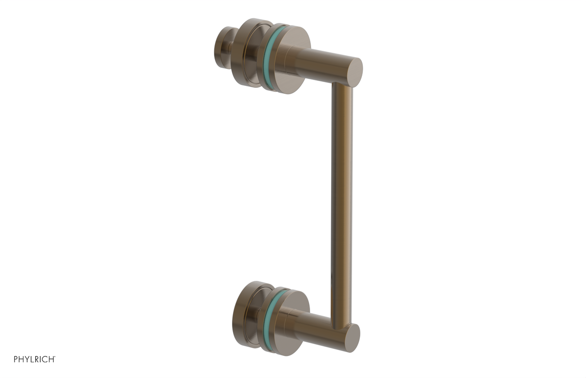 JOLIE - 8" Single Sided Shower Pull with "Turqoise" Accents 222-92-08