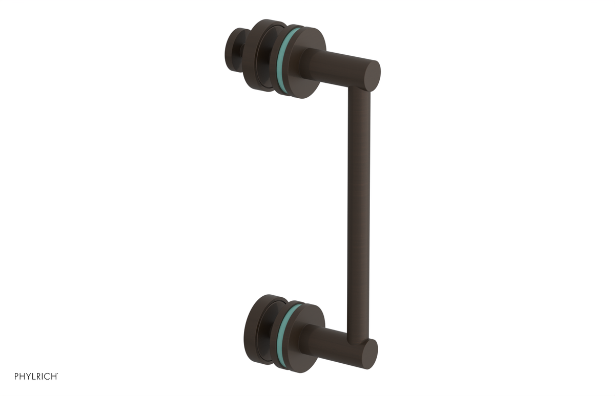JOLIE - 8" Single Sided Shower Pull with "Turqoise" Accents 222-92-08
