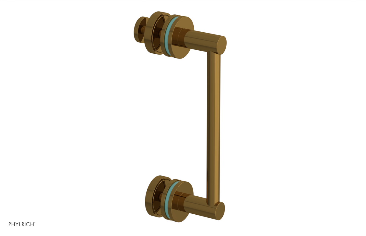 JOLIE - 8" Single Sided Shower Pull with "Turqoise" Accents 222-92-08