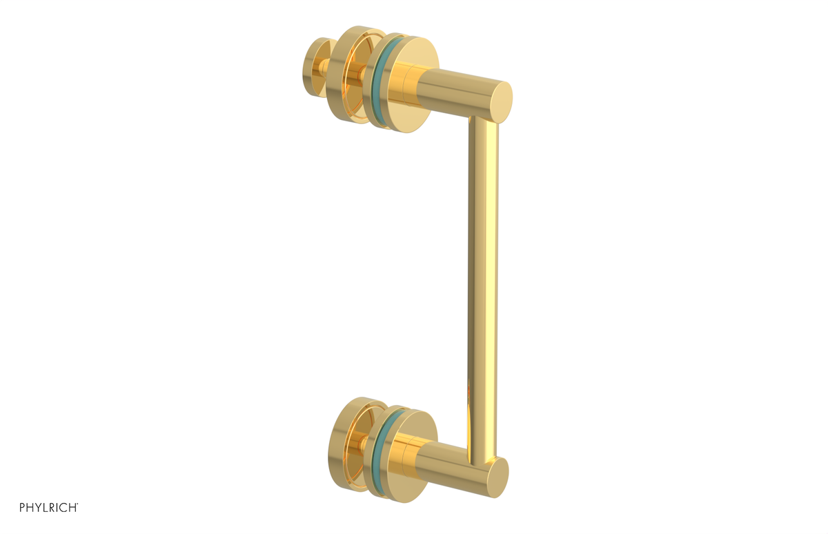 JOLIE - 8" Single Sided Shower Pull with "Turqoise" Accents 222-92-08