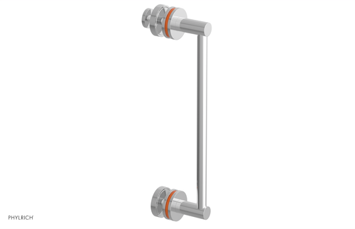 Phylrich JOLIE - 12" Single Sided Shower Pull with "Orange" Accents 222-92-12