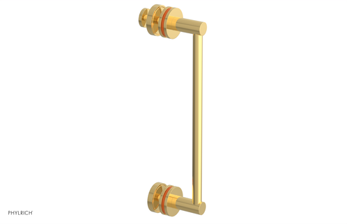 Phylrich JOLIE - 12" Single Sided Shower Pull with "Orange" Accents 222-92-12