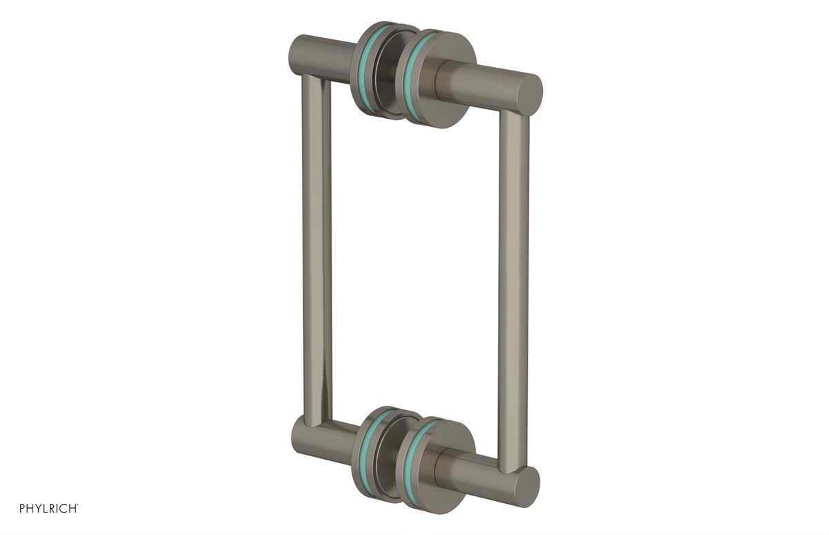 JOLIE - 8" Double Sided Shower Pull with "Turqoise" Accents 222-93-08