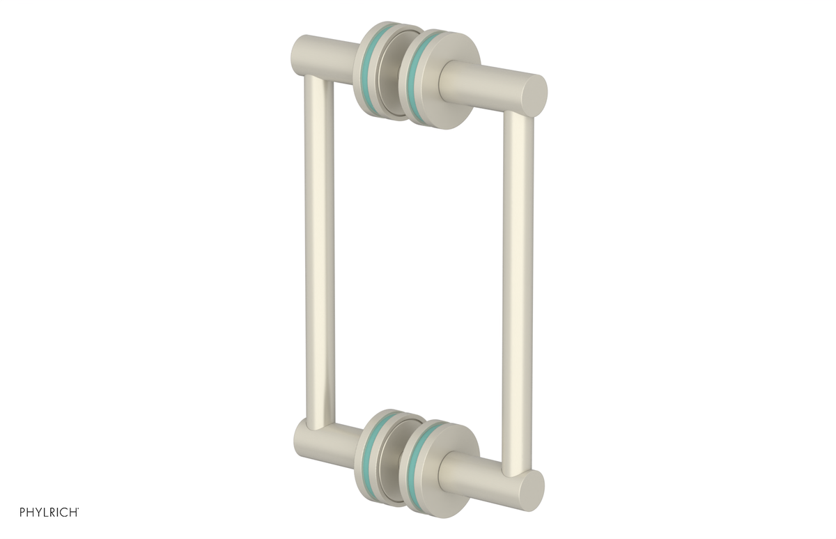 JOLIE - 8" Double Sided Shower Pull with "Turqoise" Accents 222-93-08