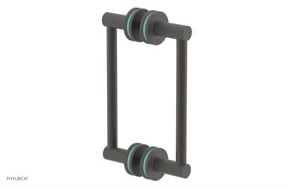 JOLIE - 8" Double Sided Shower Pull with "Turqoise" Accents 222-93-08