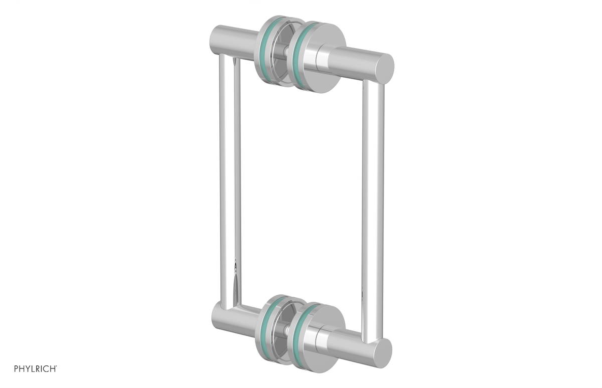 JOLIE - 8" Double Sided Shower Pull with "Turqoise" Accents 222-93-08