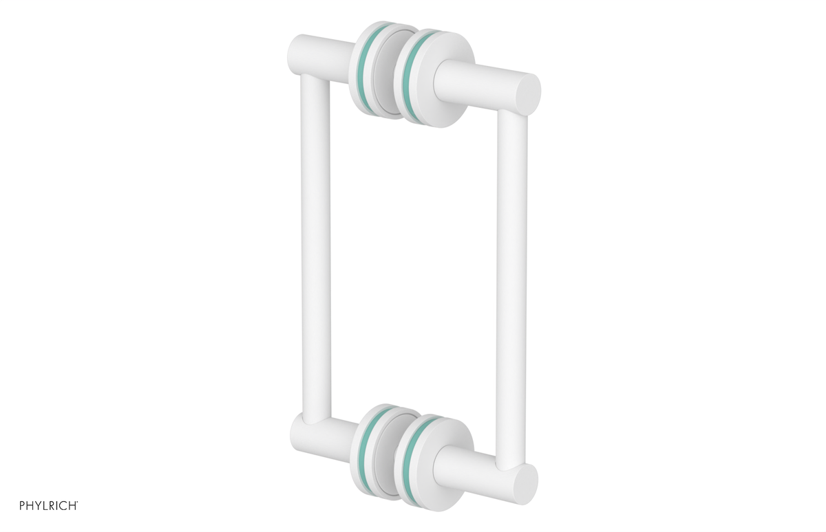JOLIE - 8" Double Sided Shower Pull with "Turqoise" Accents 222-93-08