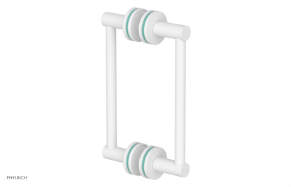JOLIE - 8" Double Sided Shower Pull with "Turqoise" Accents 222-93-08