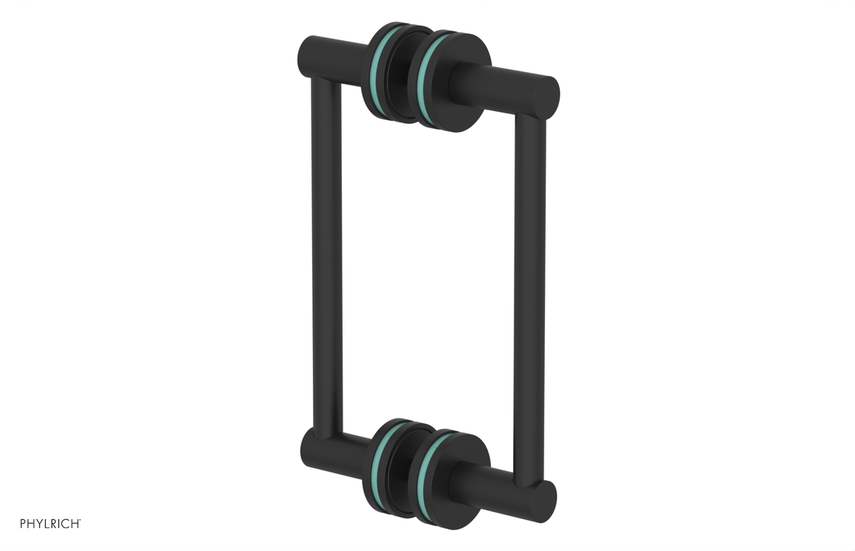 JOLIE - 8" Double Sided Shower Pull with "Turqoise" Accents 222-93-08