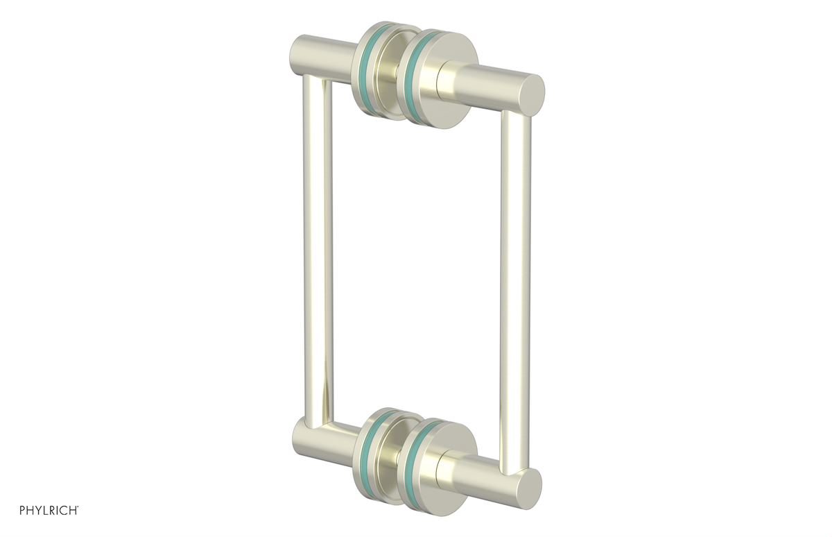 JOLIE - 8" Double Sided Shower Pull with "Turqoise" Accents 222-93-08