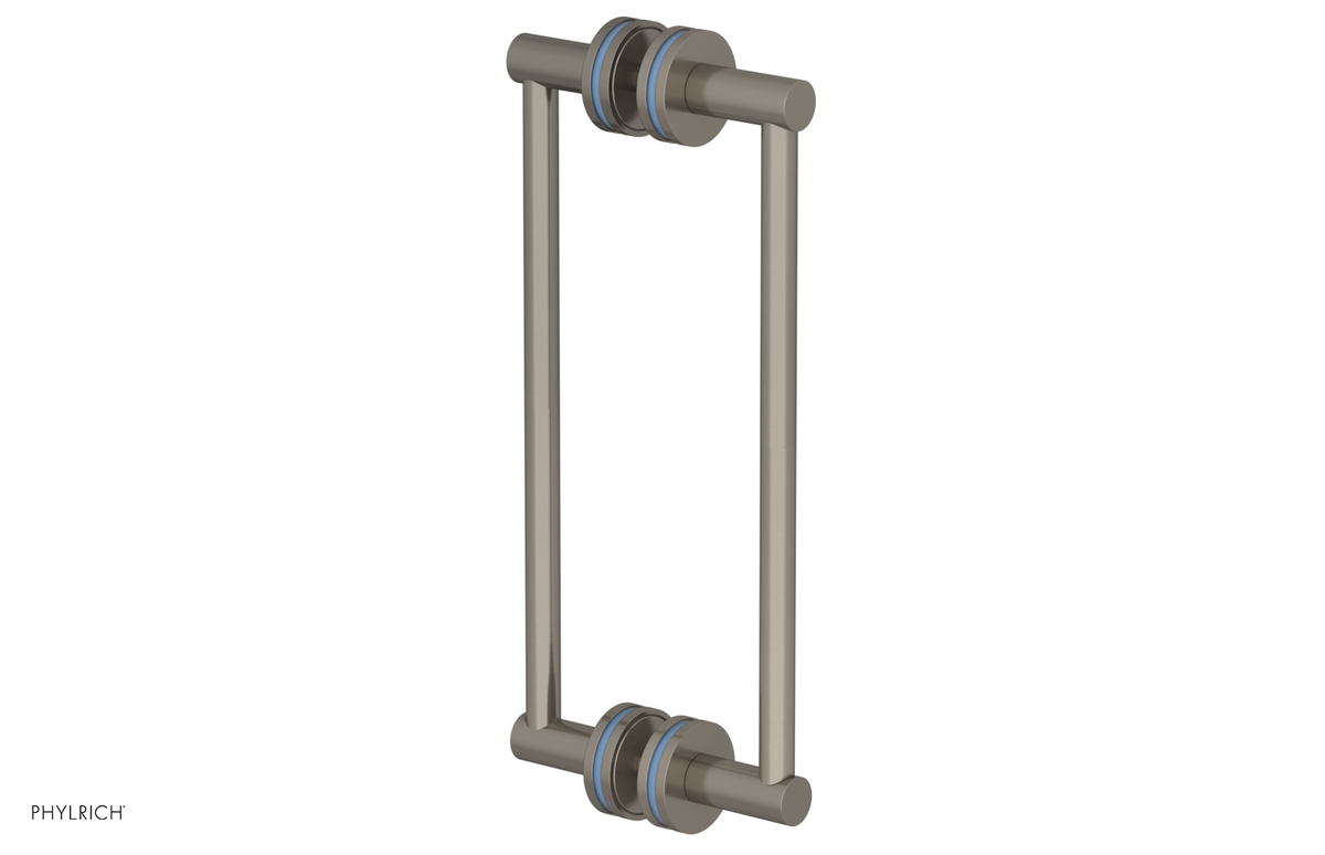 JOLIE - 12" Double Sided Shower Pull with "Light Blue" Accents 222-93-12