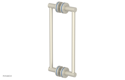 JOLIE - 12" Double Sided Shower Pull with "Light Blue" Accents 222-93-12