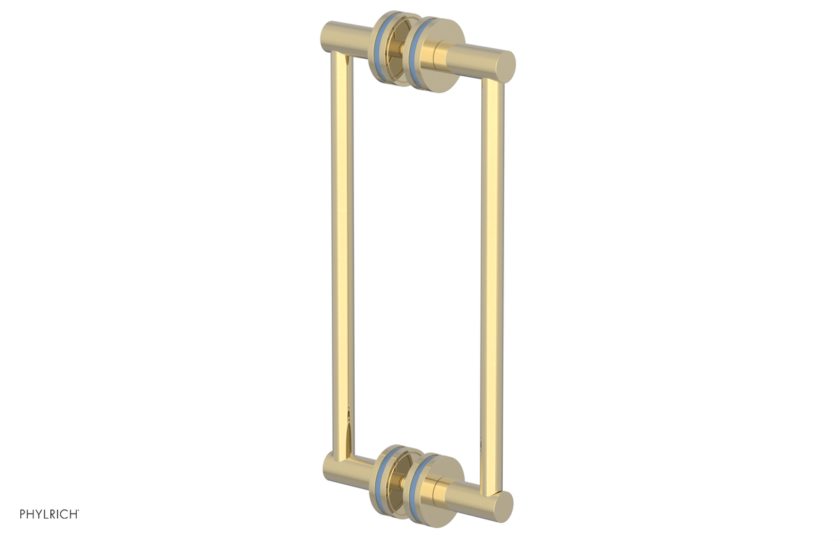 JOLIE - 12" Double Sided Shower Pull with "Light Blue" Accents 222-93-12