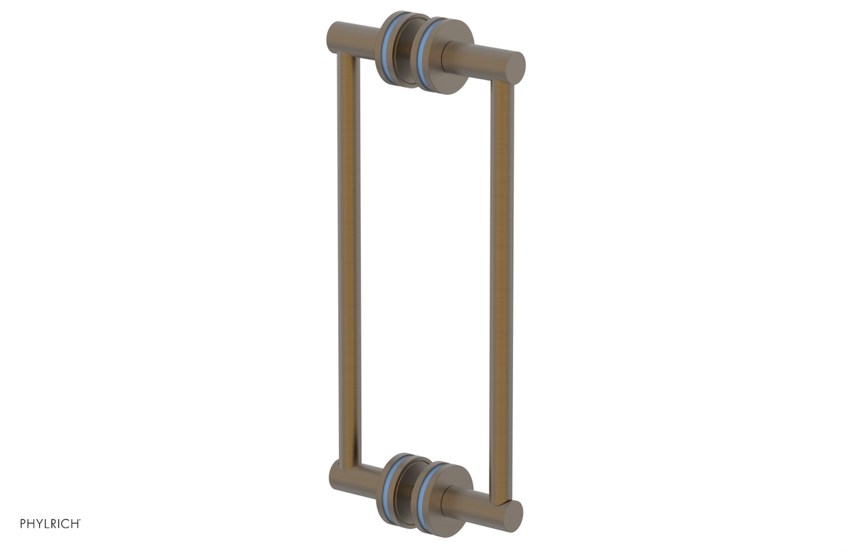JOLIE - 12" Double Sided Shower Pull with "Light Blue" Accents 222-93-12